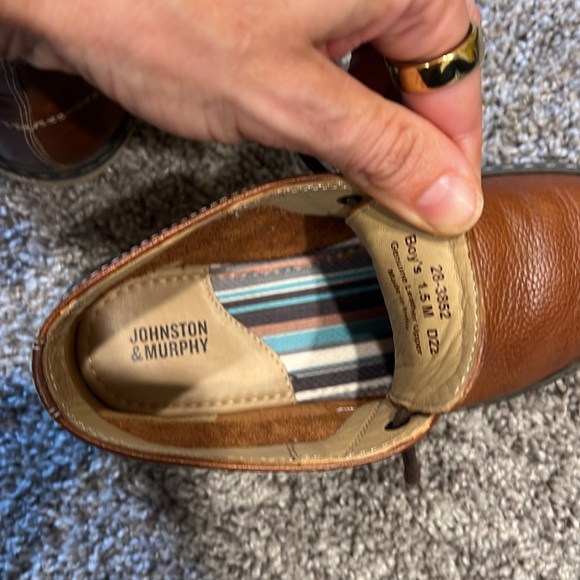 EUC Johnston & Murphy Boys McGuffey Leather Lace Up Chukka Boot Sz 1.5 - Picture 12 of 12